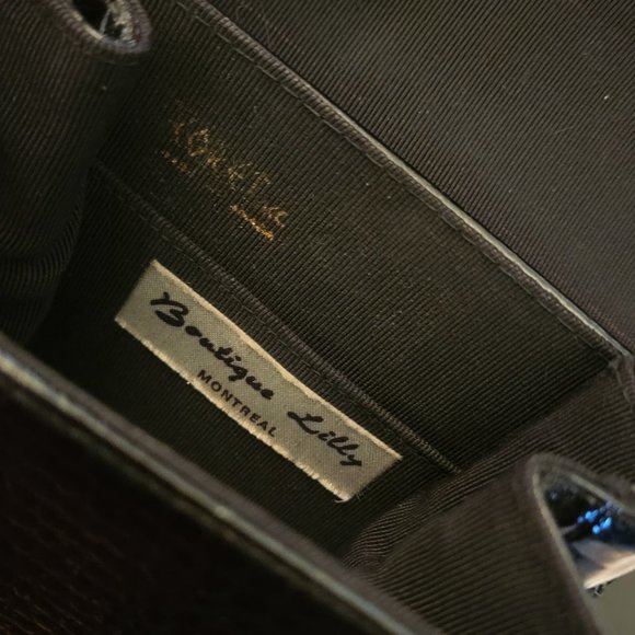 One of a kind Real Fur and Leather Top Handle bag with Paulith vintage Hardware - Picture 5 of 10